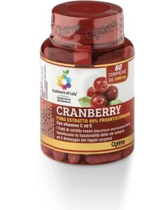 Optima Naturals Colours Of Life Cranberry Con Vitamina C E 60 Compresse 1000 Mg