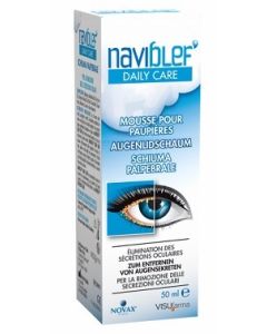 Visufarma Naviblef Daily Care Schiuma Per Rimozione Secrezioni Oculari Da Palpebre E Ciglia 50 Ml