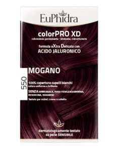 Zeta Farmaceutici Euphidra Colorpro Xd 550 Mogano Gel Colorante Capelli In Flacone + Attivante + Balsamo + Guanti
