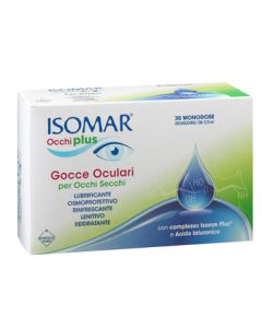 Euritalia Pharma Isomar Occhi Plus Gocce Oculari Per Occhi Secchi All'acido Ialuronico 0,25% 30 Flaconcini Monodose