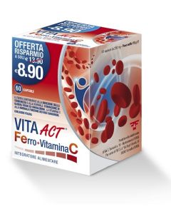 F&f Vita Act Ferro + Vitamina C 60 Capsule