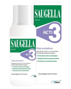 Meda Pharma Saugella Acti3 Detergente Intimo 250 Ml