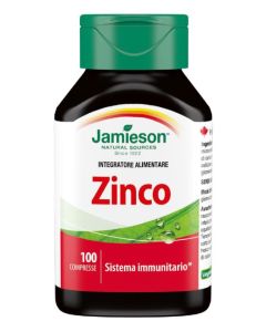 Jamieson Zinco Integratore Alimentare Benessere Sistema Immunitario 100 Compresse