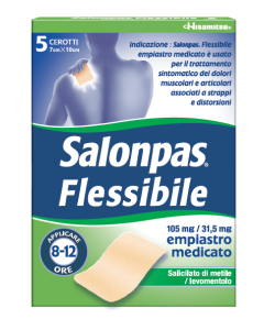 Hisamitsu Italia Salonpas Flessibile, 105 Mg/31,5 Mg, Empiastro Medicato Salicilato Di Metile / Levomentolo