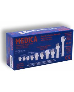 GUANTI LATTICE C/POLV S 100PZ