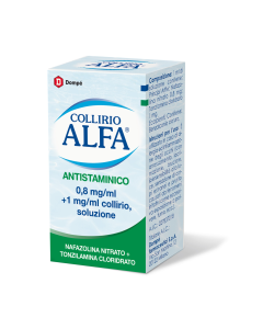 Dompe' Farmaceutici Collirio Alfa Antistaminico 0,8 Mg/ml + 1 Mg/ml Collirio, Soluzione