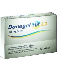 Chiesi Farmaceutici Siringa Intra-articolare Donegal Ha 2.0 Acido Ialuronico 40 Mg 2 Ml 3 Pezzi