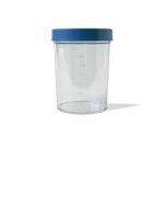 Pikdare Contenitore Pic Sterile Trasparente Per Analisi Dei Fluidi Organici 100 Ml Tappo A Vite + Etichetta Autoadesiva