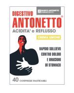 Chiesi Farmaceutici Digestivo Antonetto Acidita' E Reflusso Crema Al Limone 40 Compresse Masticabili